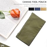 MOVKZACV Heavy Duty Canvas Zipper Tool Bag Pouch Organizer 12.2x6.5in view 8