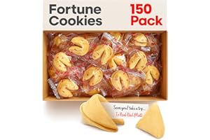 PAILSAIL Fortune Cookies | Individually Wrapped Fortune Cookies for Christmas, Parties, Weddings, Events, and Celebrations with Fun Fortunes (150 Pack)