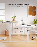 ErGear Electric Standing Desk 120x60 cm with 4 Memory Presets White view 6