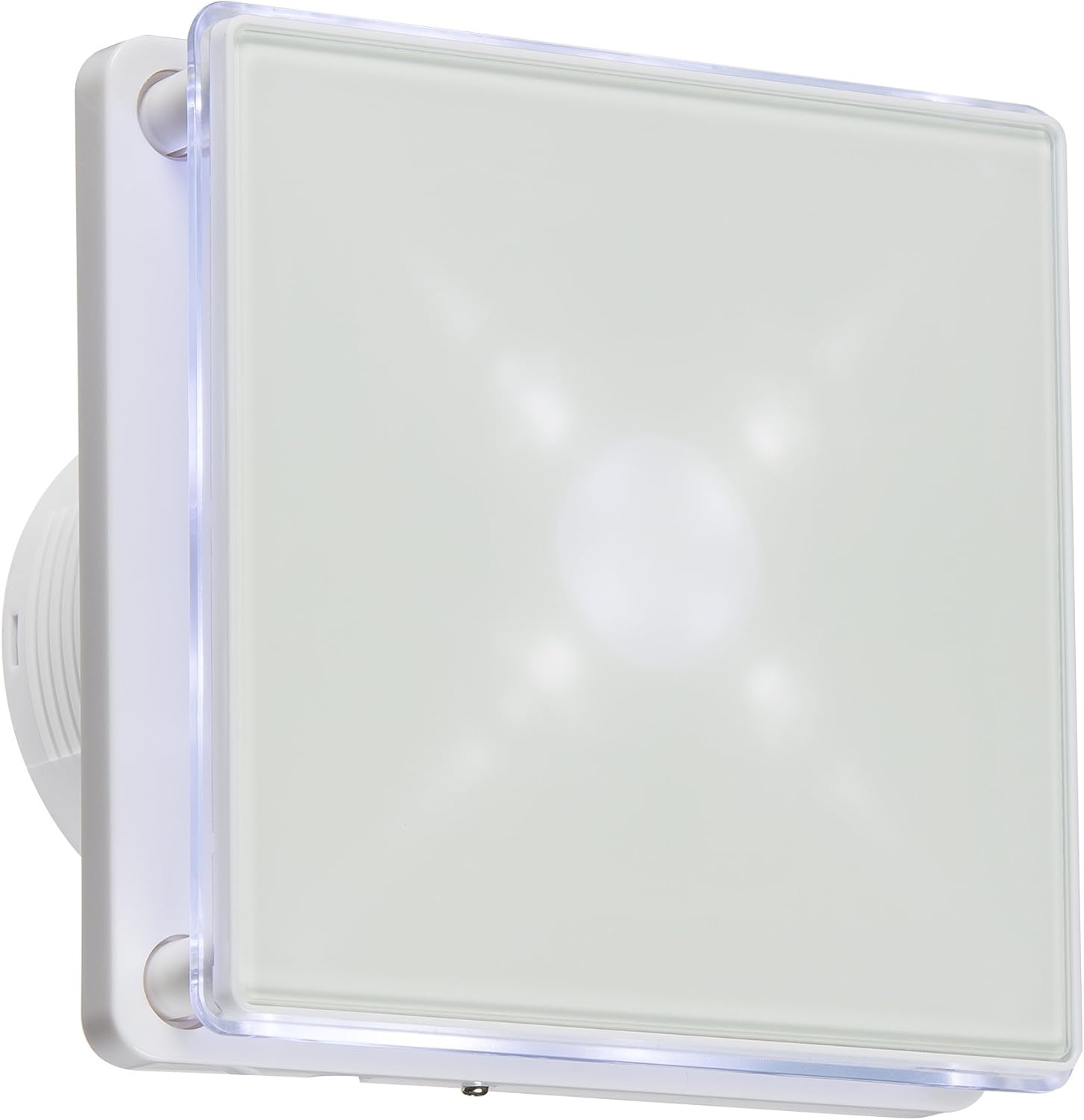 Knightsbridge 100mm/4 Led Back Lit Extractor Fan With Overrun Timer-White, EX003T