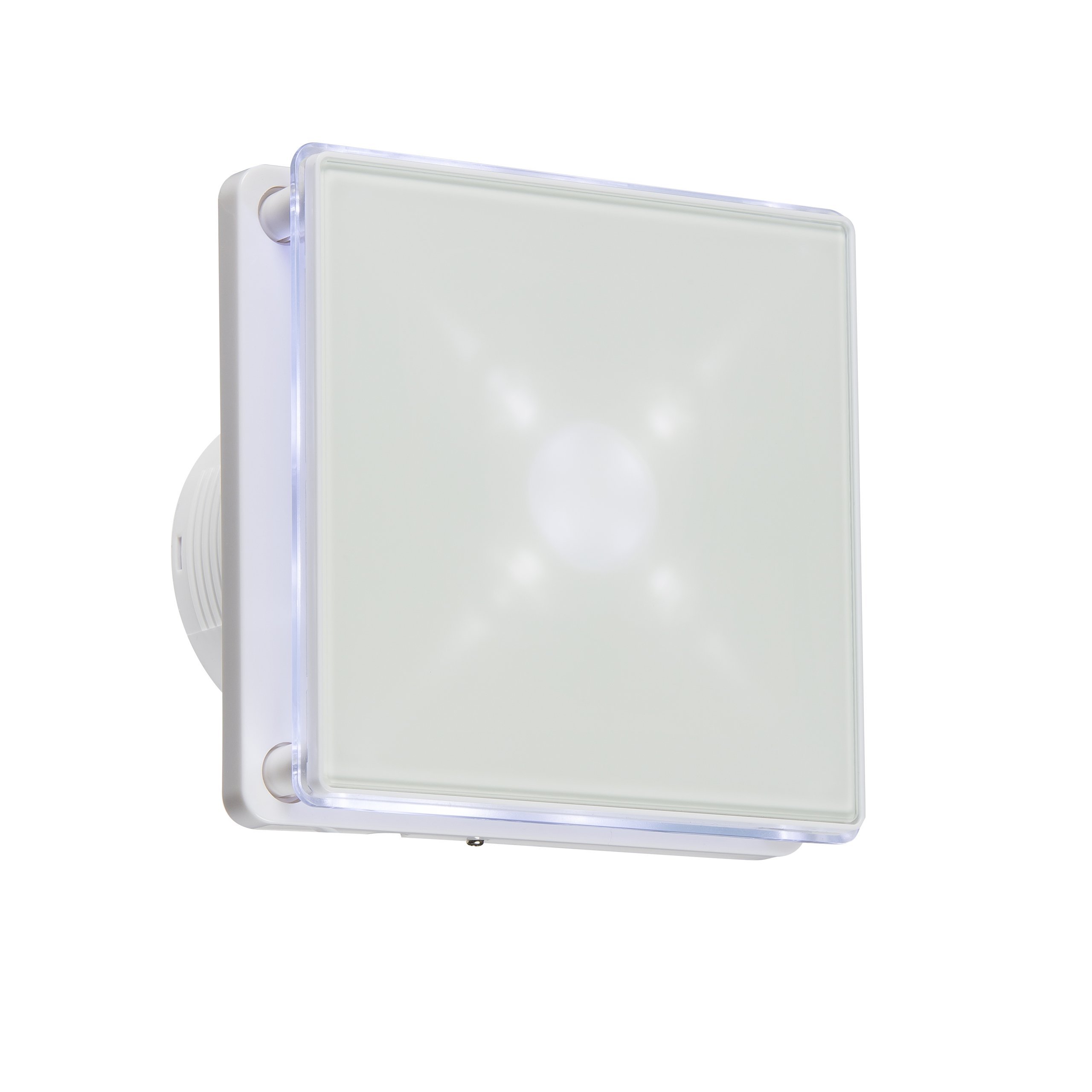 Knightsbridge 100mm/4 Led Back Lit Extractor Fan With Overrun Timer-White, EX003T — image 1