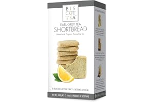 BISCOTTEA Earl Grey Tea Shortbread Cookies (8 Cookies)