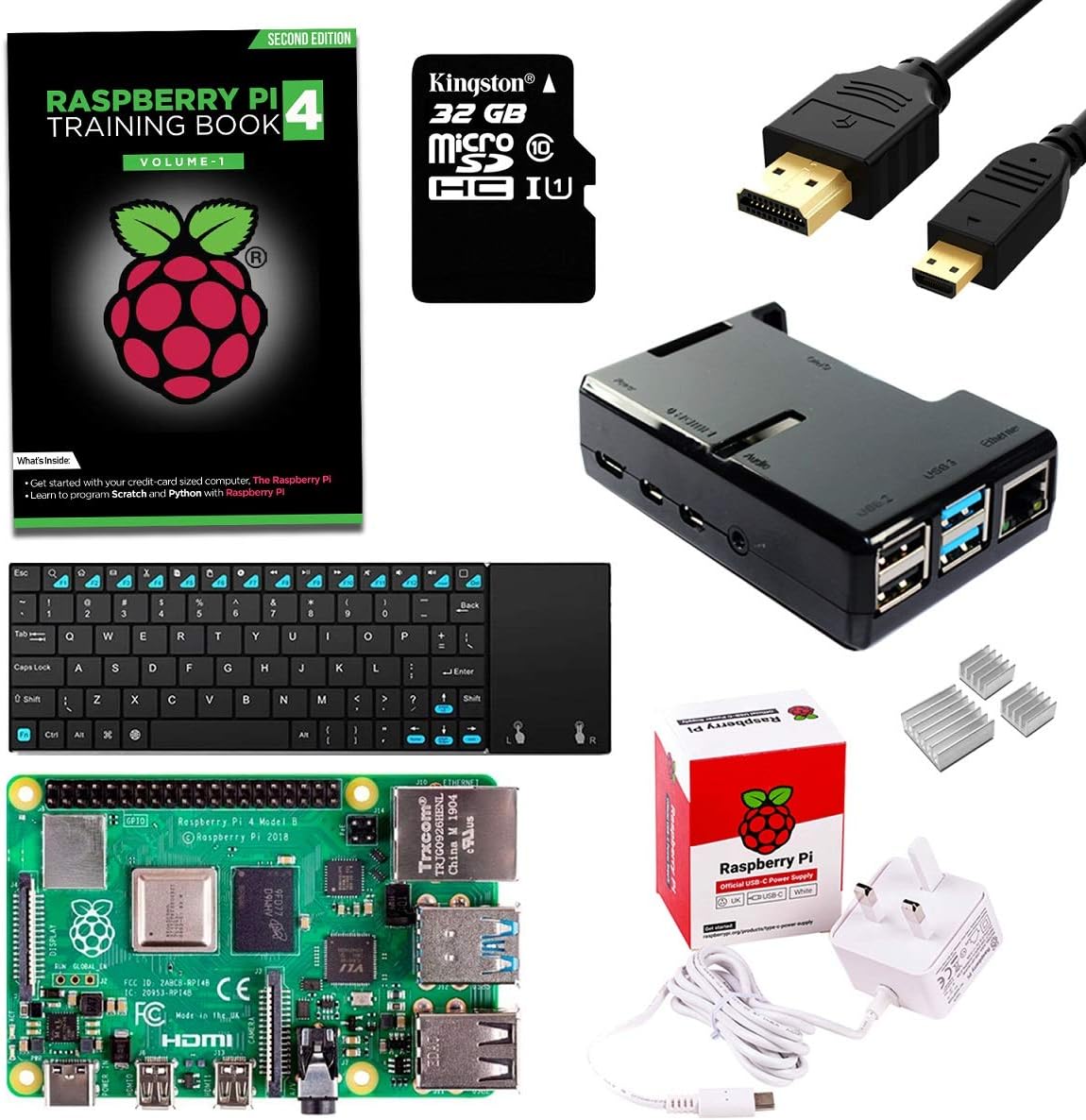 sb components Raspberry Pi 4 Starter Kit with Wireless: Amazon.co.uk ...