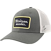 Michigan Wolverines NCAA Officially Licensed Snapback Hat Big Rig Patch Gray White Brick