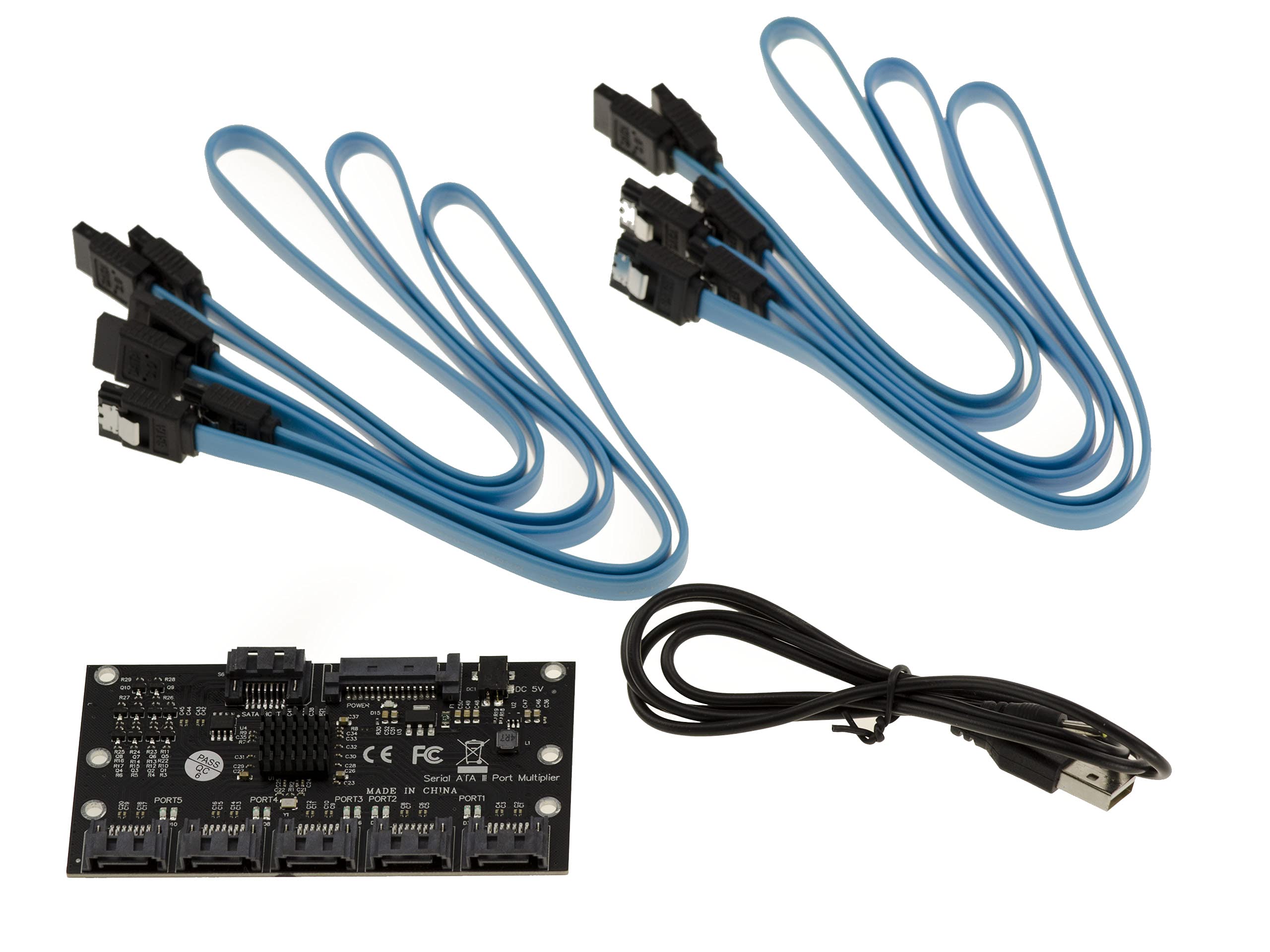 KALEA-INFORMATIQUE Port Multiplier 5 Port SATA Replicator with JMB575 Chipset