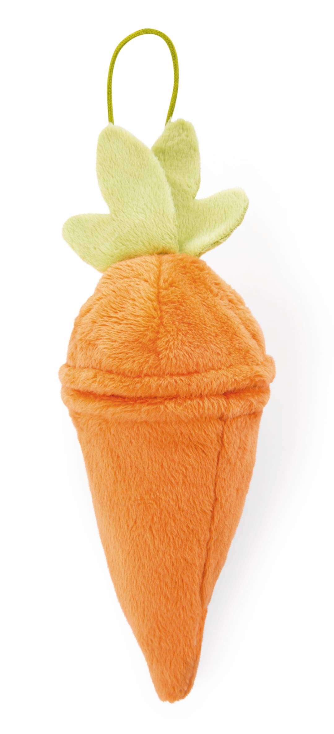 NICI 48089 Anhänger Plüschhase mit Karotte 15cm, Häschenanhänger in Plüschkarotte, Geschenkidee fürs Osternest, Orange 2