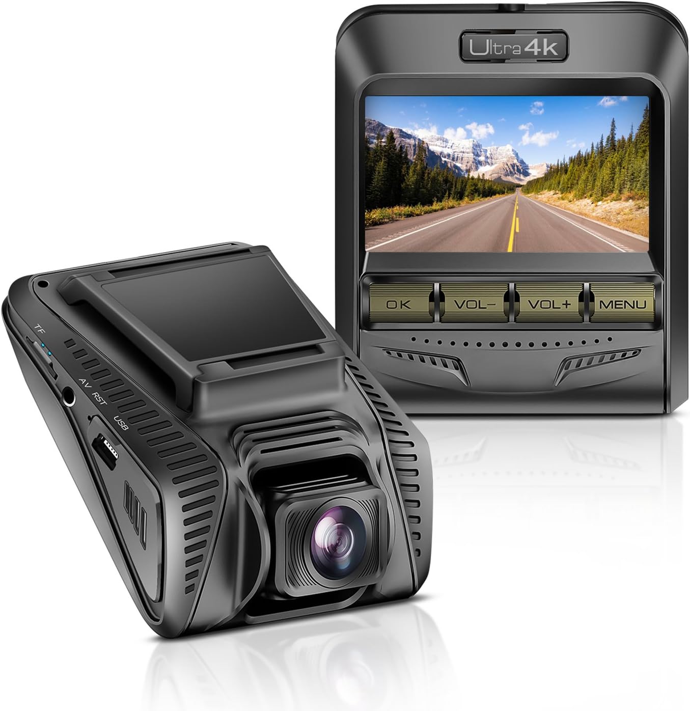 Dash Cam, GJT TH4 4K Car Camera UHD WiFi Car Dash Cam 2.4" LCD 170°Wide Angle Dashboard Camera Recorder,Built in WiFi,G-Sensor,Park Mode,Loop Recording,Mic