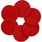 6 Pcs Extra Thick Red Cosmetic Sponge Makeup Remover Sponges Facial Wash Sponge Face Foam Pad Round Face Sponges For Cleansing