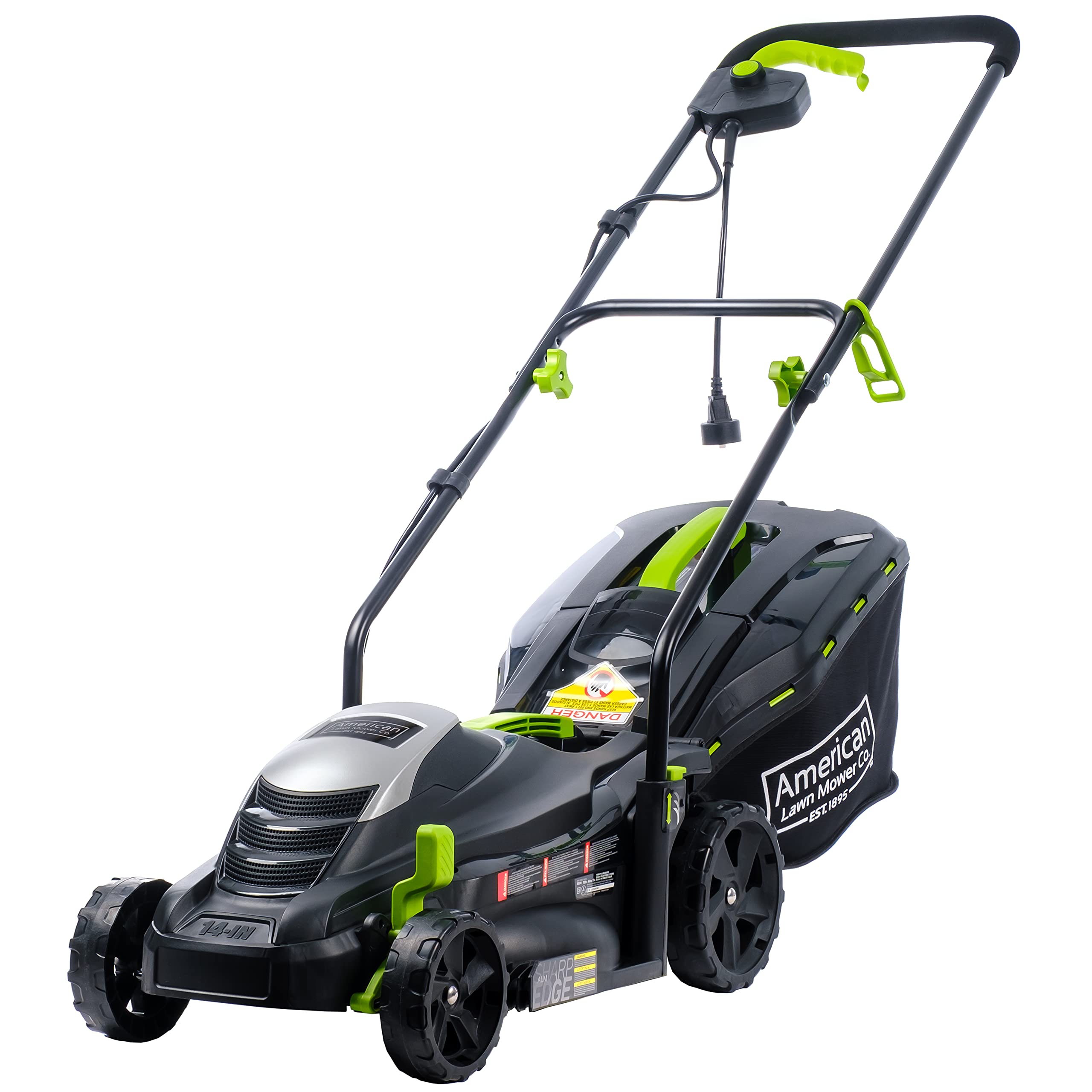 Photo 1 of (used)(see all images) American Lawn Mower Company 50514 14" 11-Amp Corded Electric Lawn Mower, Black