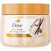 Dove Vanilla Sugar &amp; Shea Butter Body Scrub Exfoliates and Deeply 15 oz | For dry, dull skin, Helps deeply nourish skin, With Dove moisturizing cream, Vanilla Sugar &amp; Shea Butter