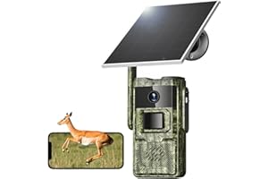 TKENPRO Trail Camera, 2.7K Game Camera Cellular Trail Cameras with Night Vision Motion Activated IP66 Waterproof 4G LTE Camera 940nm No Glow Infrared LEDs Solar Powered Live Streaming Security Camera