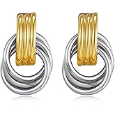 Gold Geometric Drop Dangle Earrings for Women Long Link Dangle Earrings Jewelry Gift