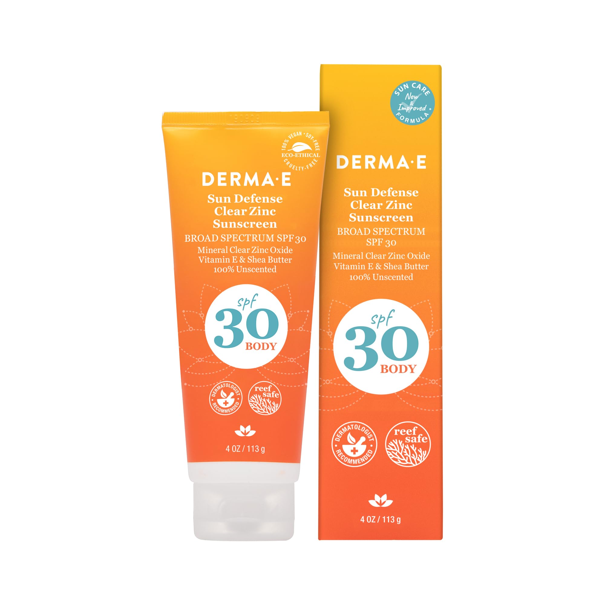 derma e Antioxidant Natural Sunscreen SPF 30 Body Lotion with Vitamin C and Green Tea 4 oz