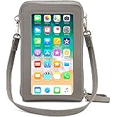 myfriday Touch Screen Crossbody Phone Purse for Women, Rfid Blocking Small Cellphone Shoulder Purse with 2 Adjustable Strap