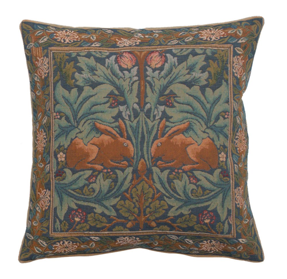 Woven European Jacquard Tapestry Cushion Covers Brother Rabbit 1