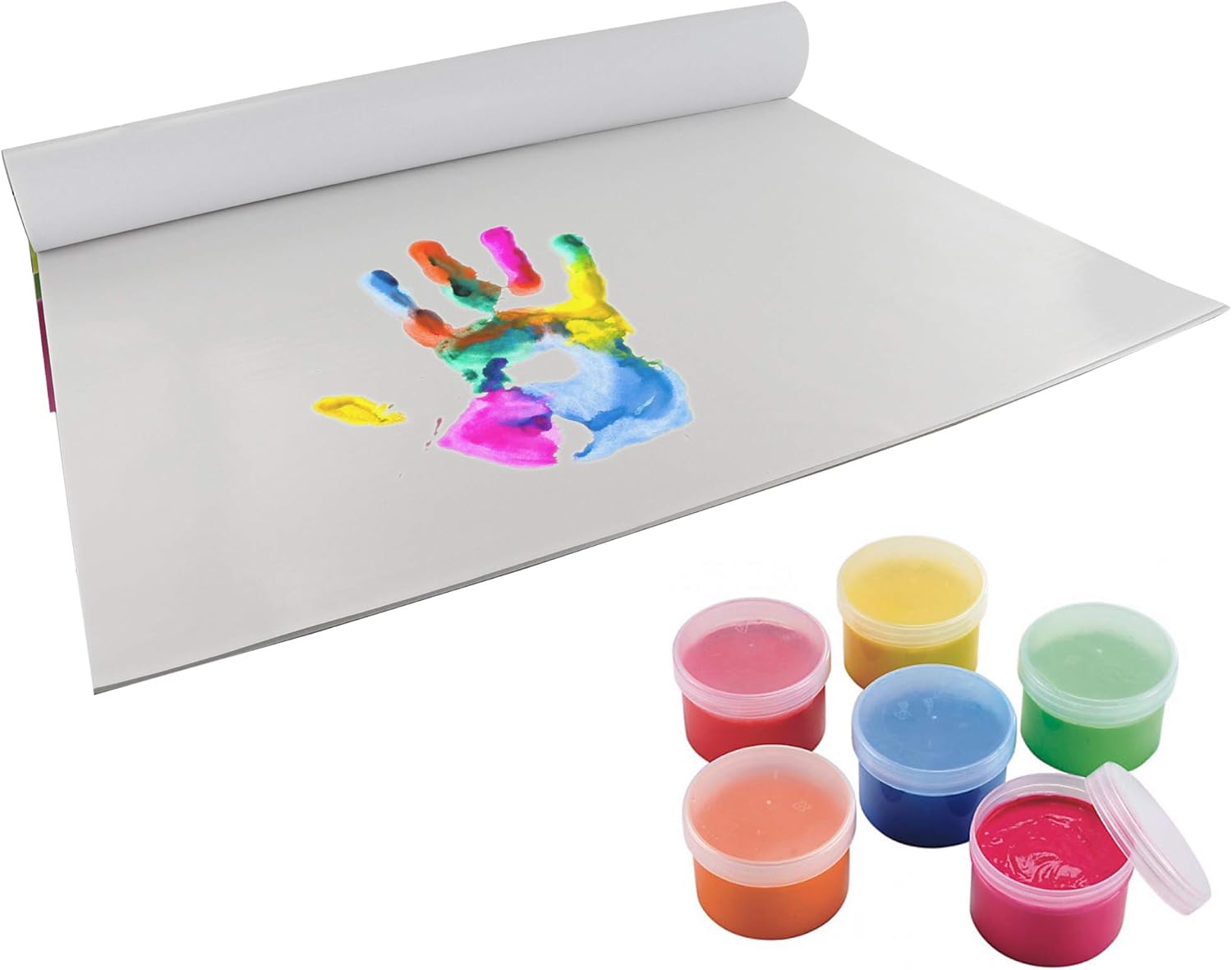 Emraw 16" X 12" Finger Paint Paper Pad Non Absorbent Smooth Surface Perfect for Finger Paints Perfect for Kids Toddler Children - 20 Per Pack (Pack of 2): Toys & Games