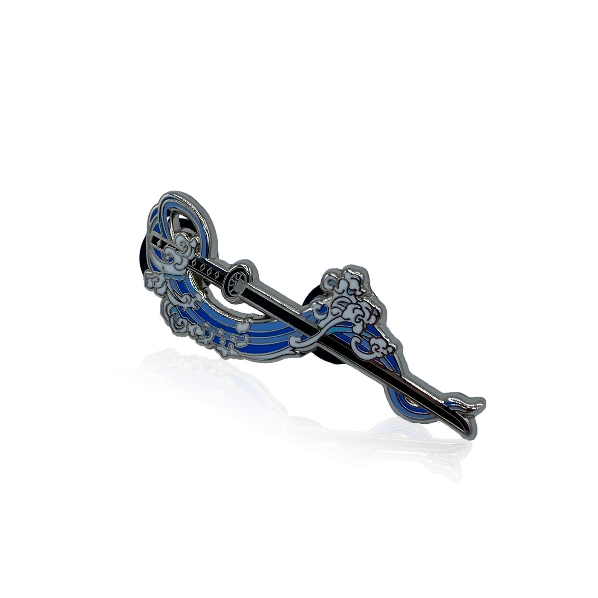 Sugoi Vibe Demon Slayer Kimetsu No Yaiba Lapel Pin Water Breathing Nichirin Blade Sword Hard Enamel Metal Tanjiro Kamado Giyuu Tomioka | Anime Lapel Pin