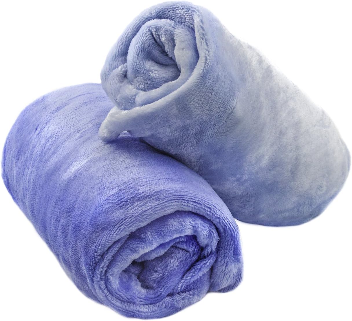 Cozy Fleece Inc.- Microplush Fitted Crib Sheet (2) Pale Blue and Dark Blue