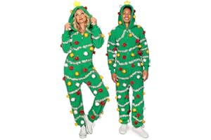 Tipsy Elves Christmas Onesies for Adults - Comfy Unisex Matching Holiday Jumpsuits with Convenient Pockets