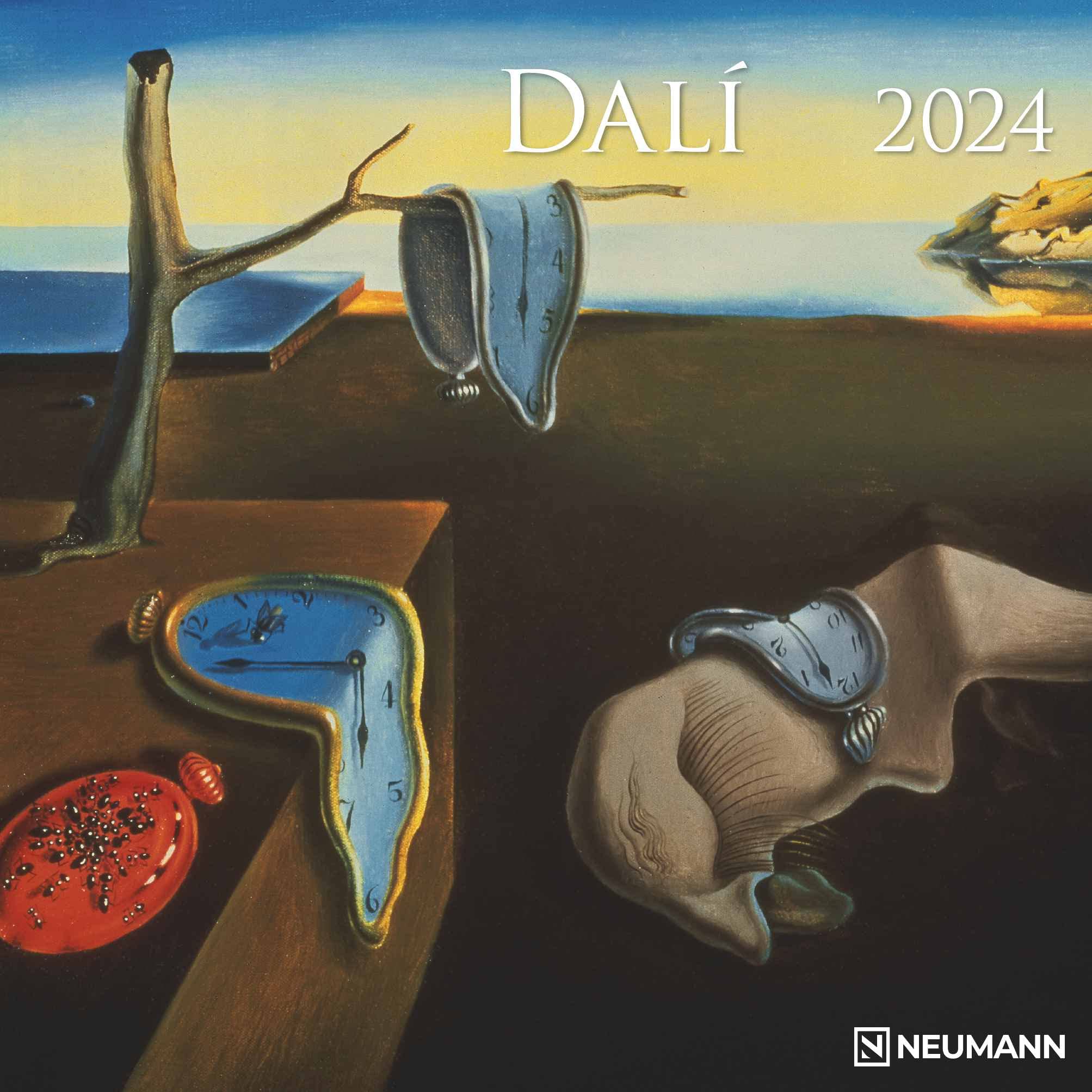 Dali 2024 - Wall Calendar - Brochure Calendar - 30 x 30-30 x 60 Open - Art Calendar