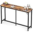 ODK 63 inch Bar Table, Bar Height Pub Table, Counter Height Bar Table, Rectangular High Top Kitchen & Dining Counter Tables with Sturdy Legs & Easy-to-Clean Top, Indoor use, Rustic Brown