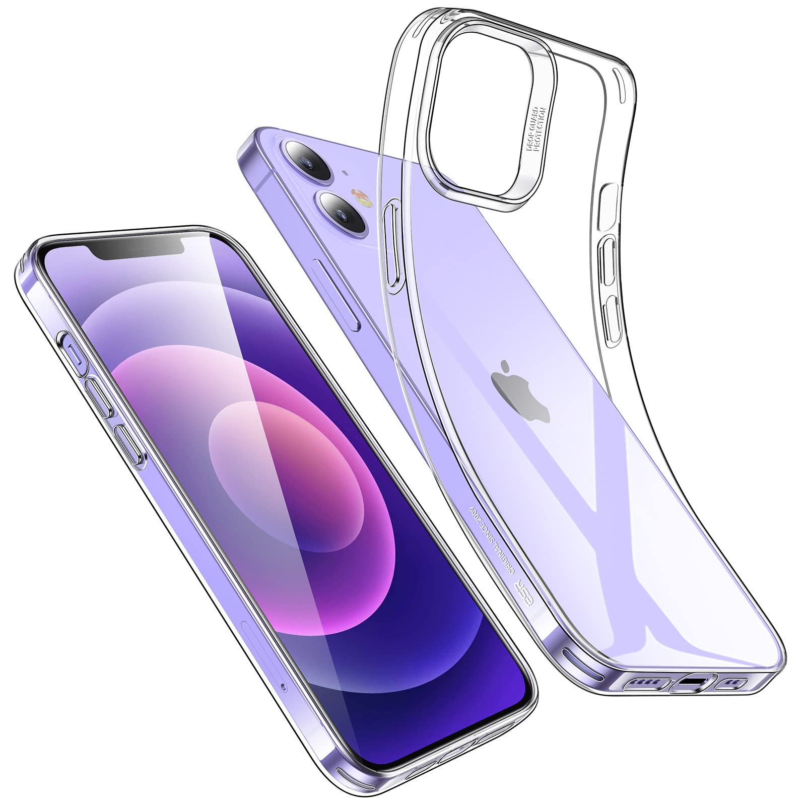 ESR for iPhone 12 Case, iPhone 12 Pro Case, Compatible with iPhone 12/12 Pro, Silicone Slim Clear Cover, Soft TPU Phone Case, Transparent — image 1