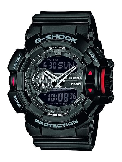 Casio Mens G-Shock Analogue/Digital Quartz Watch with Resin Strap GA-400-1BER