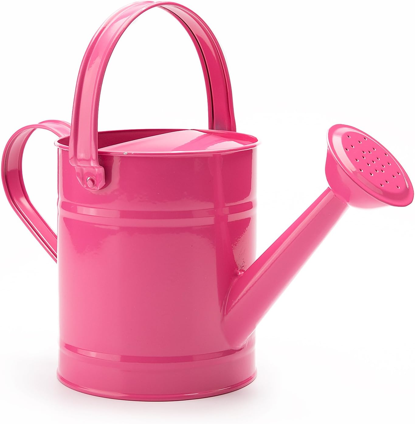Sungmor 1.5 Letre Metal Watering Bucket,Beautiful Green Kids Children Garden Watering Can with Anti-rust Powder Coating (Pink) …