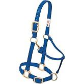 Weaver Leather Nylon Adjustable Draft Horse Halter, 1", Large, Blue