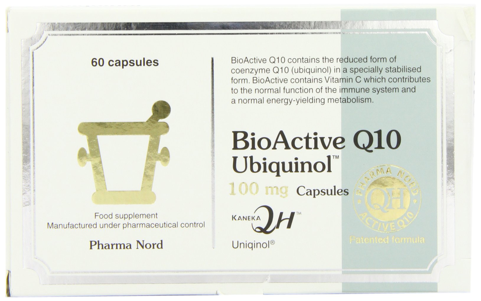 Pharma Nord 100mg BioActive Q10 Uniqinol 60 Capsules