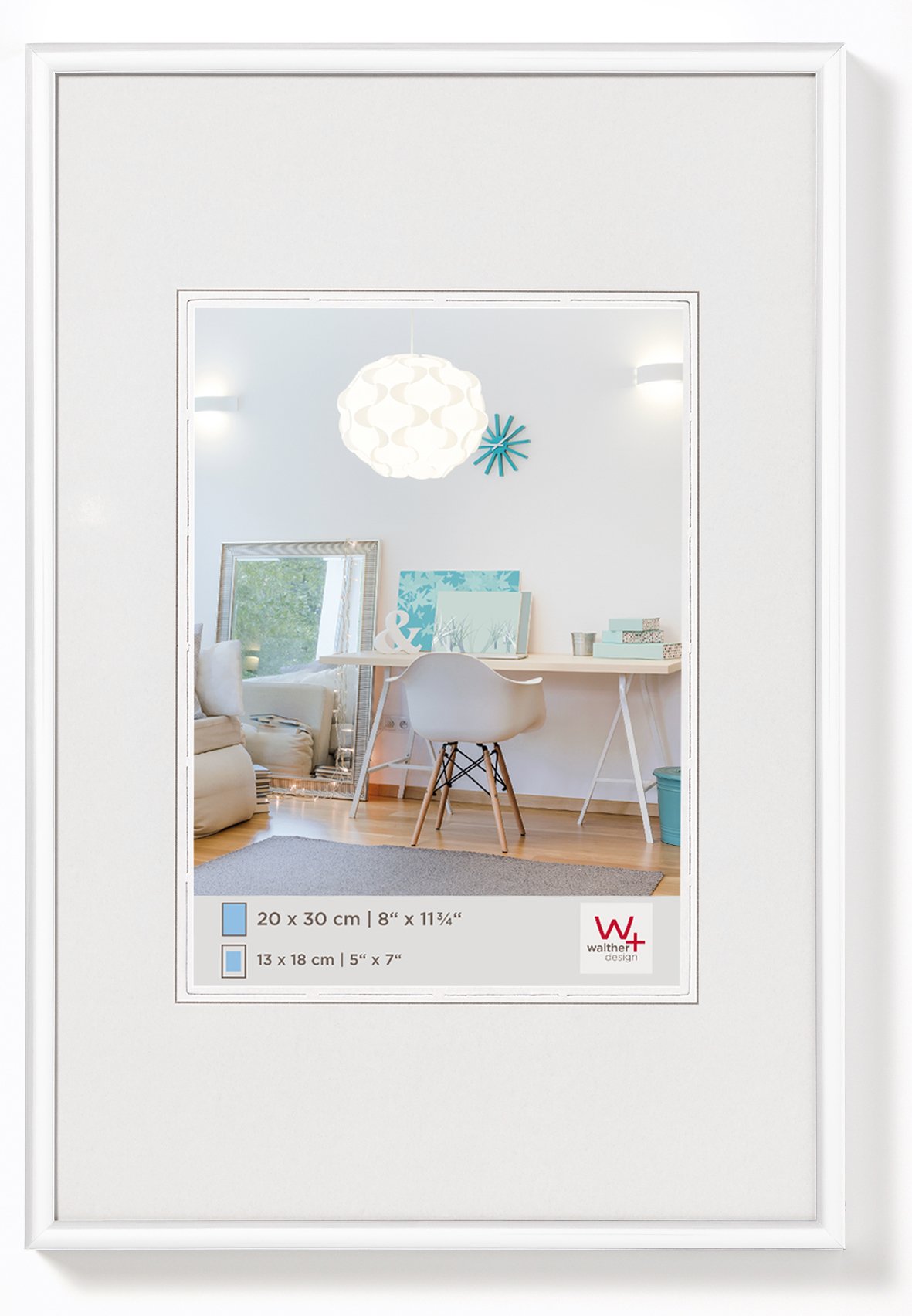 walther designPicture Frame White 50 x 60 cm New Lifestyle Plastic Frame KV060W