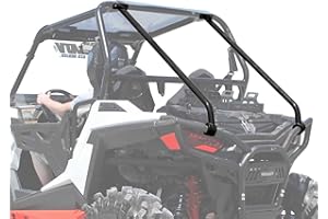 SuperATV Heavy Duty Rear Cage Support for Polaris RZR 900/900 XC / 900 S (2015-2020) - Wrinkle Black