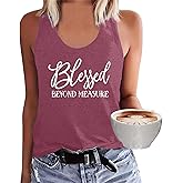 LOOKFACE Women Racerback Graphic Tank Tops Summer Cute Cami Shirt