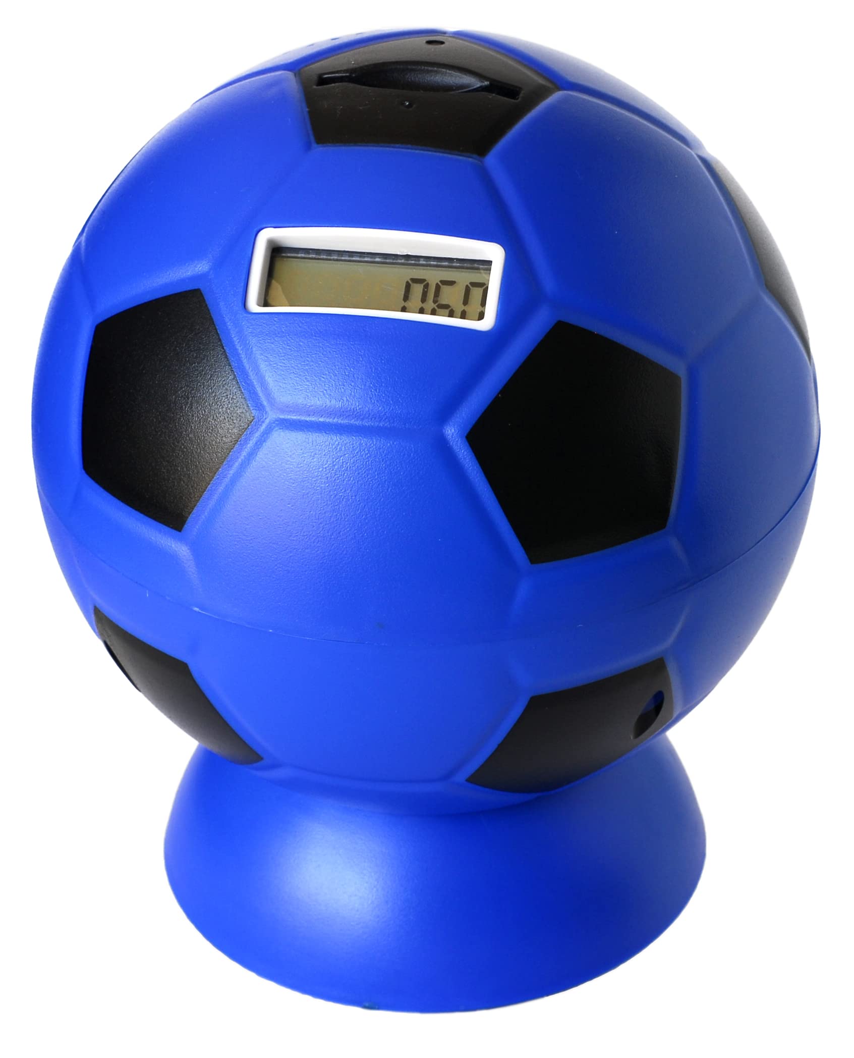 Fans' Money Box in the shape of a Black Blue Ball with Digital Coin Counter for Adults (17.5x15)