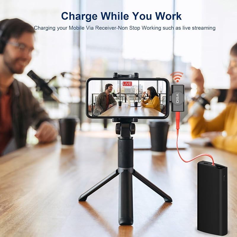 Micrófono Lavalier para iPhone 15/16 y Android, Mini micrófono de Solapa USB C, inalámbrico, batería de 40 Horas para grabación de vídeo, entrevistas, podcasts, Youtube, Vlog