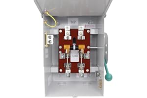 MUJURUR 200A Generator Transfer Switch,48000W General-Duty Double-Throw Safety Switch,120/240-Volt Transfer Switch,Stronger Stability Manual Transfer Switch,Meeting NEMA 3R Standards for Outdoor and Indoor