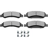 SCITOO D1363 Front Semi-Metal Brake Pads Sets | For Cadillac For Escalade ESV/For EXT,For Chevy For Avalanche/For Express 1500/For Silverado 1500/For Suburban/Tahoe