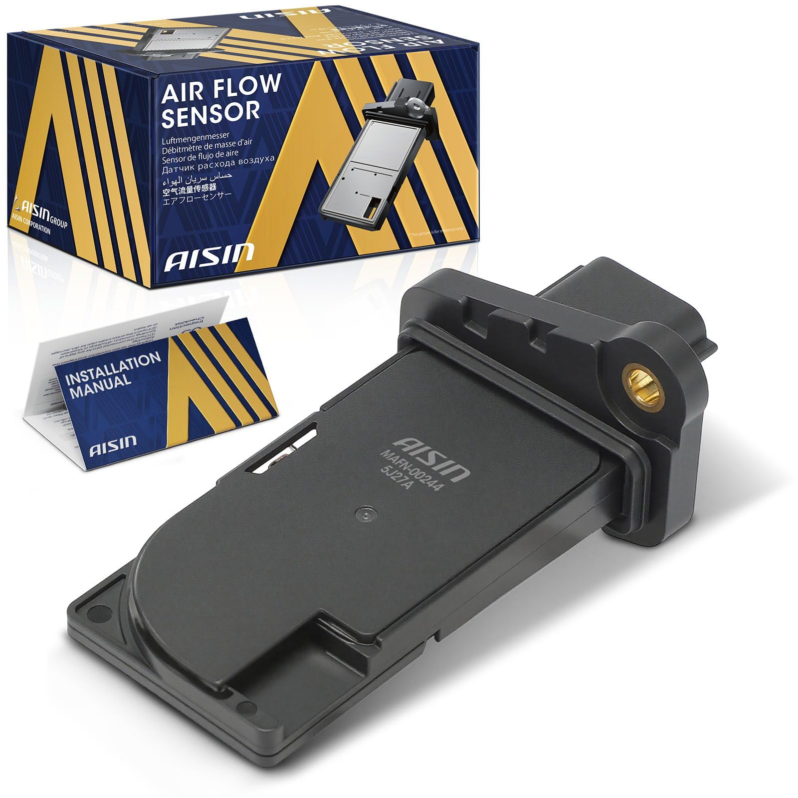 Photo 1 of **FACTORY SEALED** MAFN-00244 Mass Air Flow (MAF) Sensor - Compatible with Nissan Altima 2014-2018, Rogue 2014-2017, Maxima 2016, Murano 2015-2019, Pathfinder 2015-2016, Infiniti QX60 2015-2016 - with 4 Pins