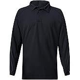Vertx Mens Tactical Polo Shirt, Long Sleeve T-Shirt, Breathable, Tactical Clothing Gear, Police, Security, Relaxed Fit