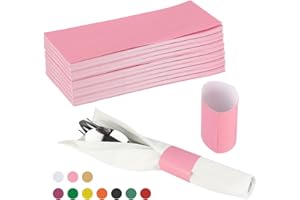 Germiwipe (Box of 500 Pink) Paper Napkin Band Self Adhesive, Paper Napkin Rings Self Adhesive,Silverware Wraps Bands, Size 4.25" x 1.5"