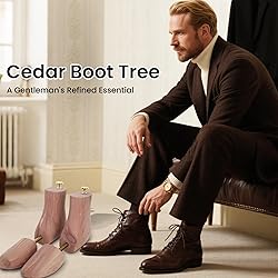 1 Pack Cedar Boot Tree for Men/Women, Storage Bag