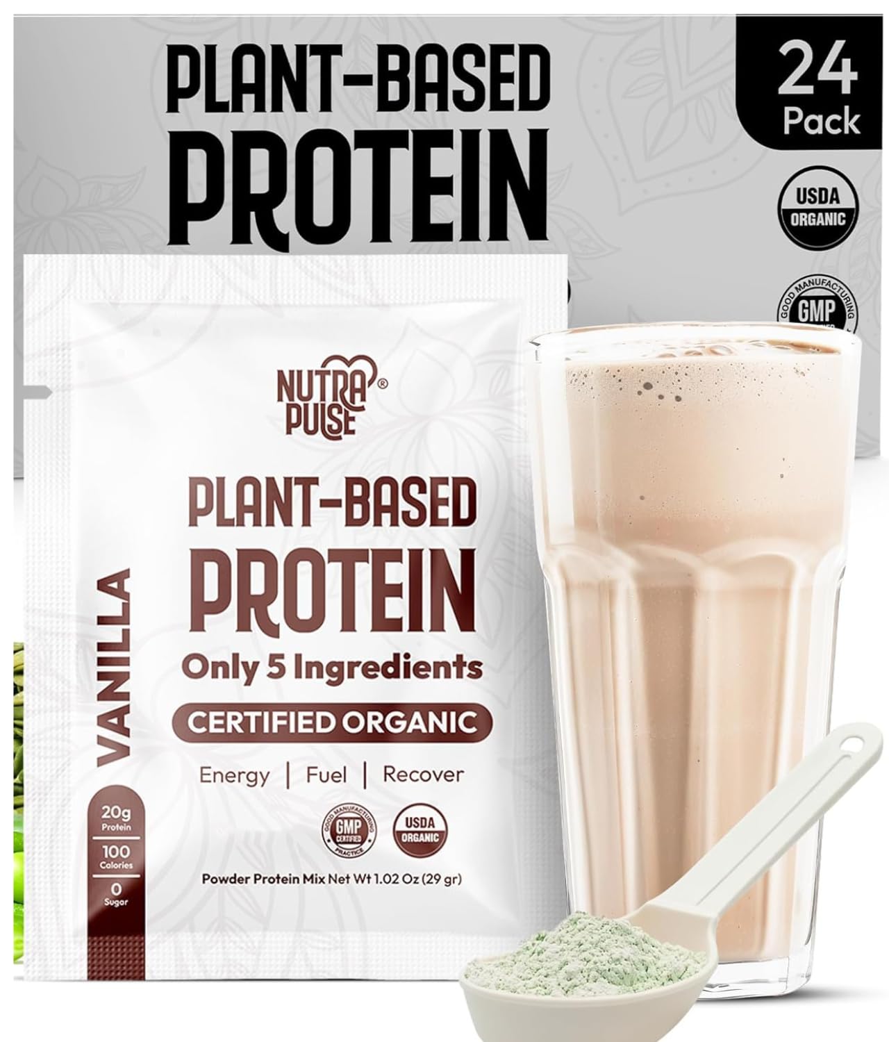 NUTRAPULSE Organic Vegan Protein Powder Sample Pack