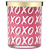 Valentine's Day Candle - XOXO Candles - Romantic Pink Champagne Scented, Soy Wax Valentines Gifts for Him Her Girlfriend Wife Boyfriend, Birthday Party Gift 10oz
