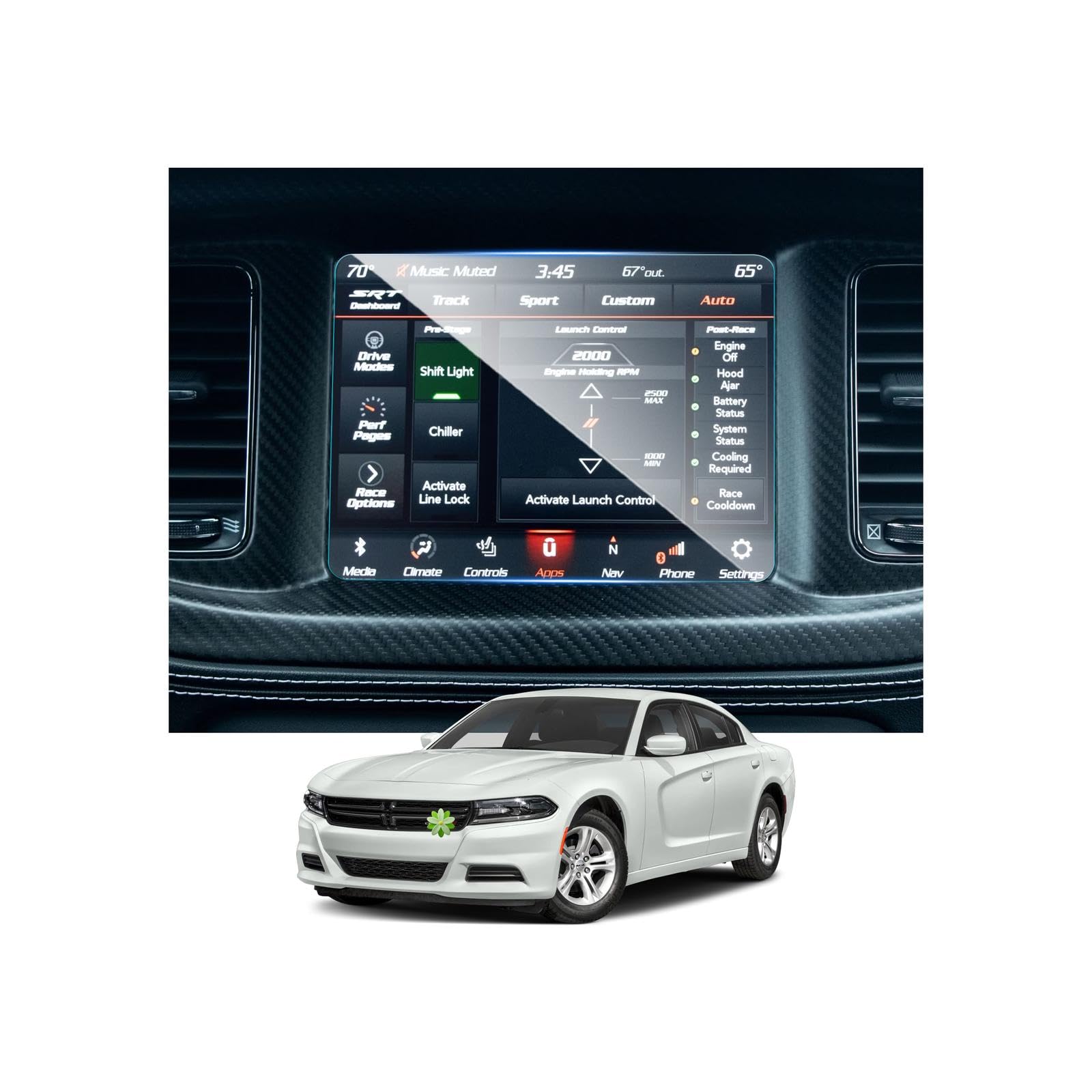 Ruiya Compatible with Jeep Compass 2017-2020 Screen Protector, 8.4" Tempered Glass Protective Film Compass Navigation Screen Protector HD GPS Devices Touchscreen Protective Film Scratch-Resistant