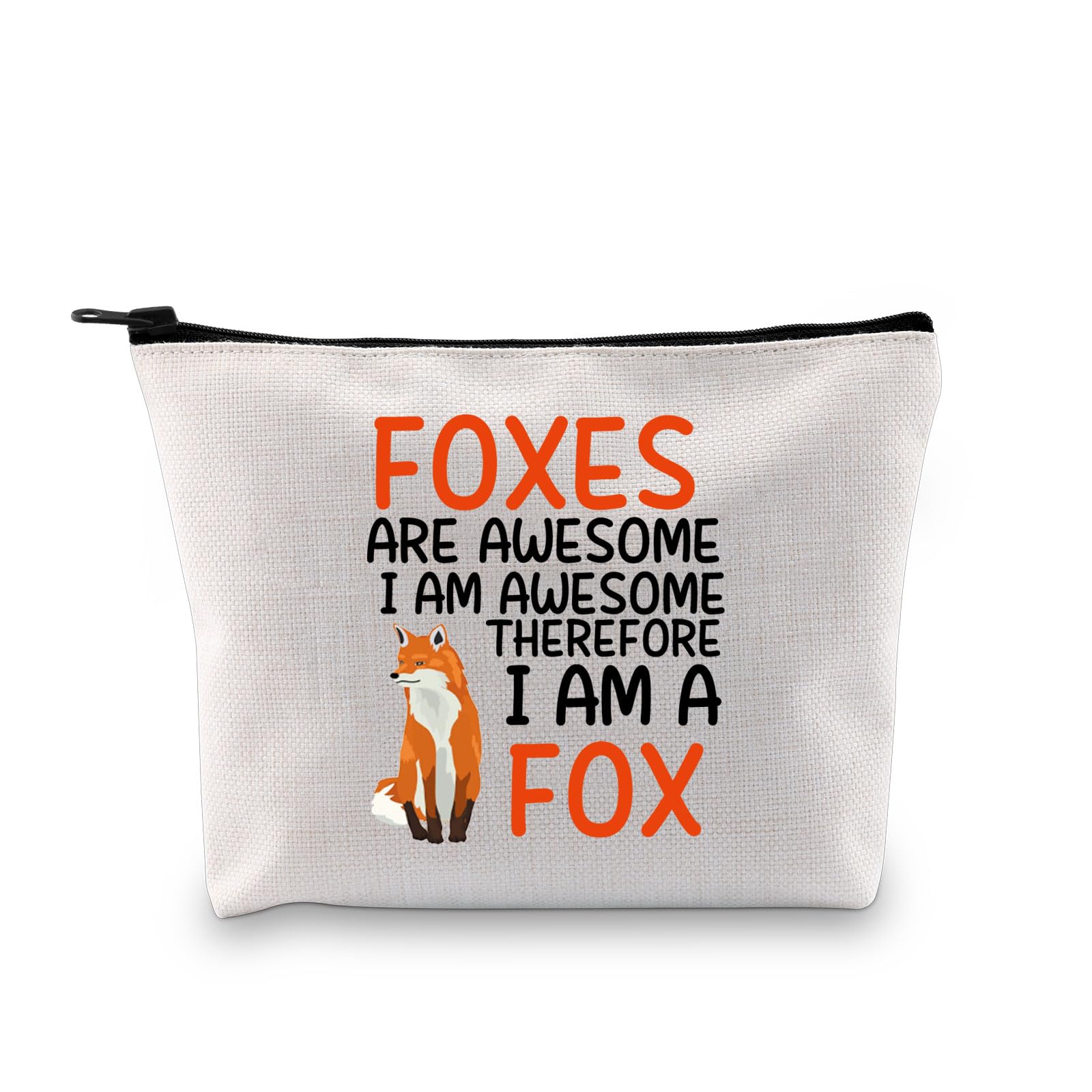 LEVLO Cosmetic Bag, Fox Themed, Waterproof Makeup Bag, Fox Ku, Ideal for Travel, Women's Gift