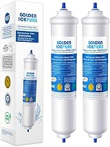 GOLDEN ICEPURE Refrigerator Water Filter Compatible with Samsung and LG 2 Pack