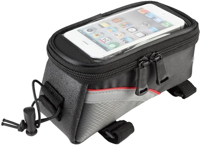MobilX Cycling Bike Frame Bag Tube Pannier Pouch for Smartphones/Cellphone Mobiles Bicycle Accessories w Reflective Strip for Night Riding