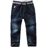 Banibear Boys' Elastic Washed Pull On Straight Jeans, 2T-14 Years