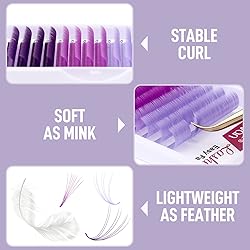 Colored Lash Extensions .07 D 15mm Easy Fan Lash