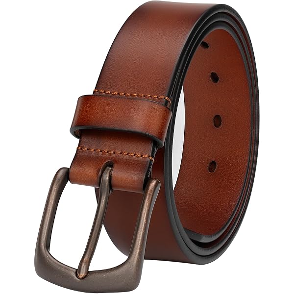 メンズウェア Vokey Belt Buckle & GRAIN LEATHER BELT wolksprong Thicken Full Grain Leather Mens Belt Heavy Duty Work
